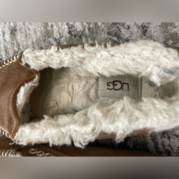Ugg Ansley Moccasin Slipper Size 7 Brown Chestnut Brown - Picture 5 of 7
